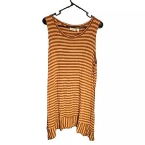 Logo Layers By Lori Goldstein Womans Sleeveless Top Striped Size XL